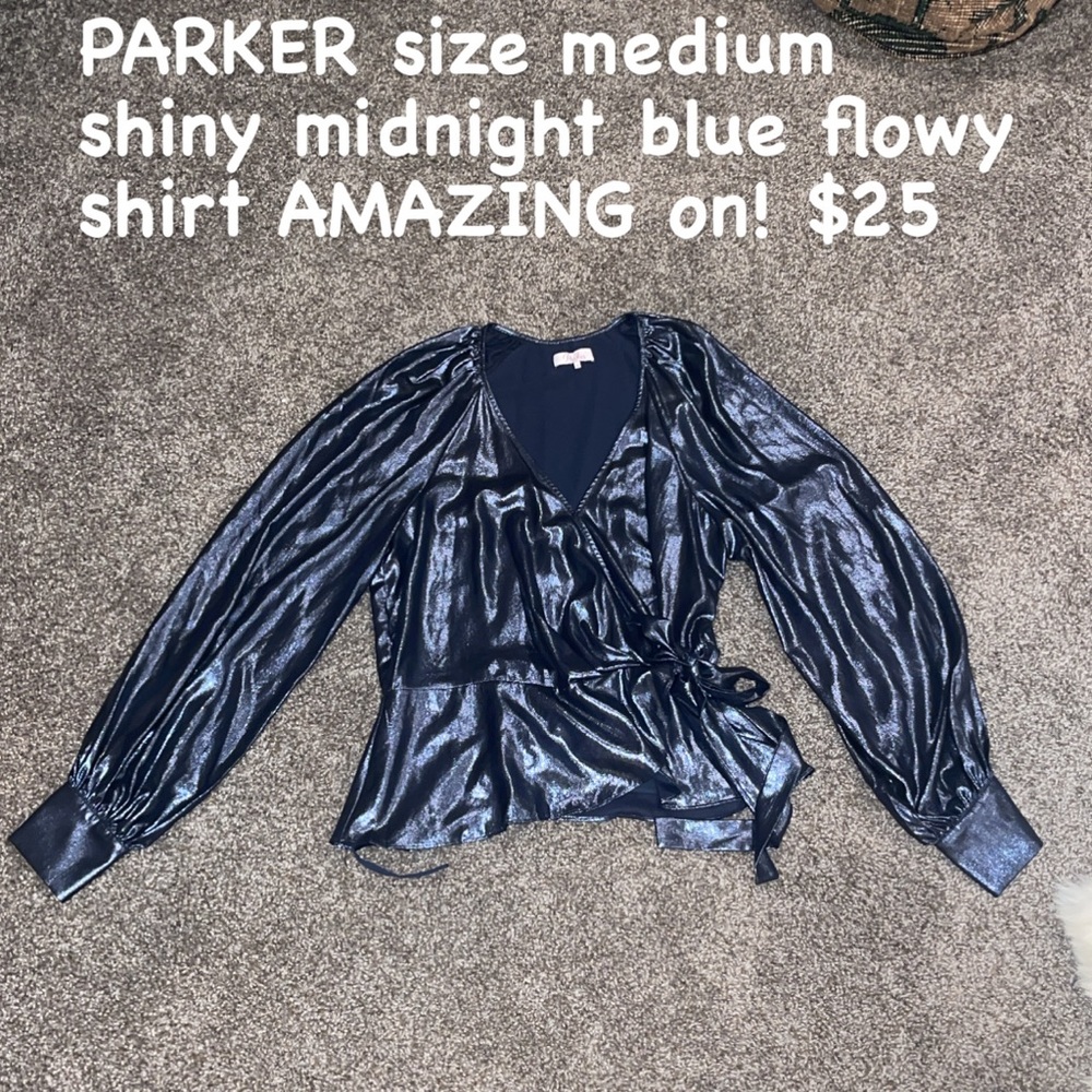 Flowy shiny going out top